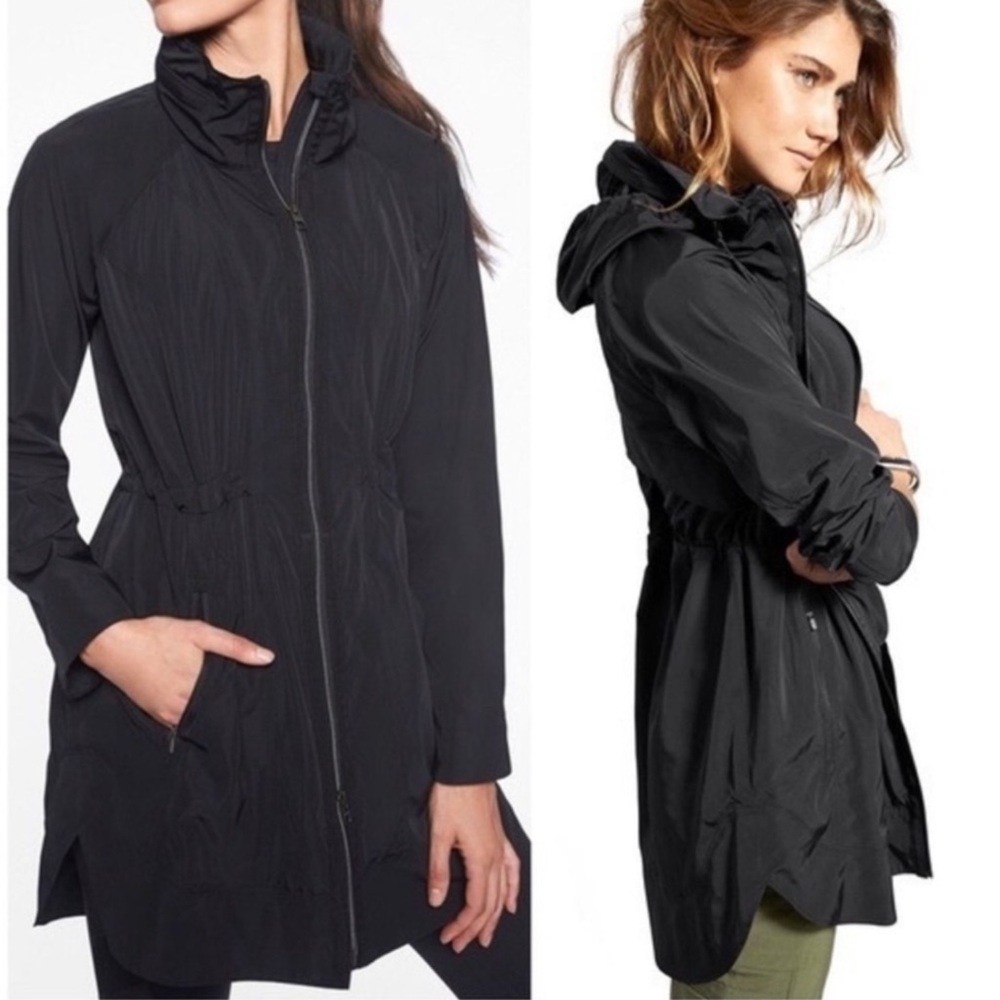 Athleta Women's Black Rain Jacket